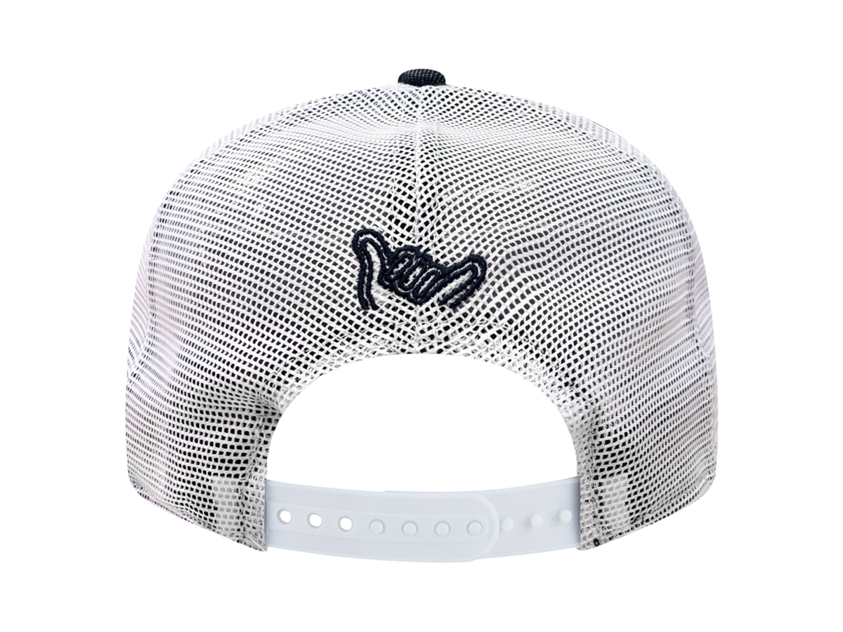 KAMEHAMEHA SNAPBACK "MAIZE & BLUE" DENIM TRUCKER